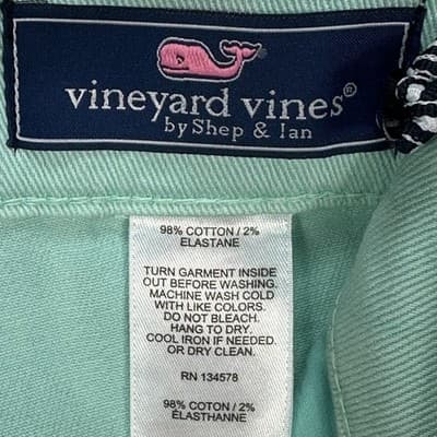 NEW Vineyard Vines Mens 30x32 Garment Dyed 5-Pocket Pants Caicos Green - Thumbnail 10