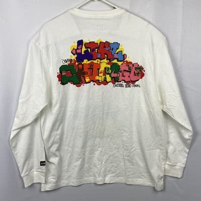 Jordan UNITE No Place Like Home Chicago Graffiti Long Sleeve Shirt CW1147 XL NEW - Thumbnail 4
