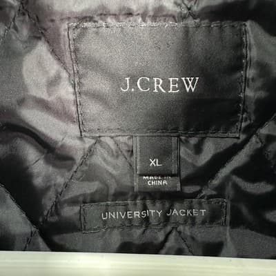 J. Crew University Coat Mens XL Black 100% Wool Thinsulate Lined Jacket EUC - Thumbnail 4
