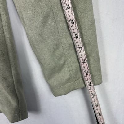 Robert Graham Mens Small Sage Green Faux Suede Field Jacket Quilted Lining Zip - Thumbnail 12