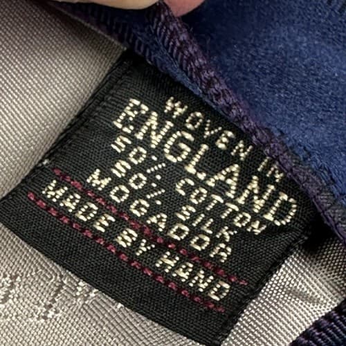 Ferrell Reed Mens Silk Blend Tie Navy Blue Diagonal Striped Necktie England - Thumbnail 7