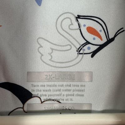 Swannies Golf Polo Shirt Mens 2XL Blue Brock Doodle Performance Short Sleeve EUC - Thumbnail 5