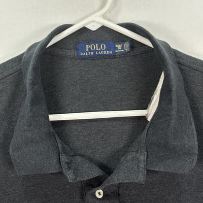 Polo Ralph Lauren Shirt Mens 3XB Big & Tall Gray Long Sleeve Pony Logo - Thumbnail 4