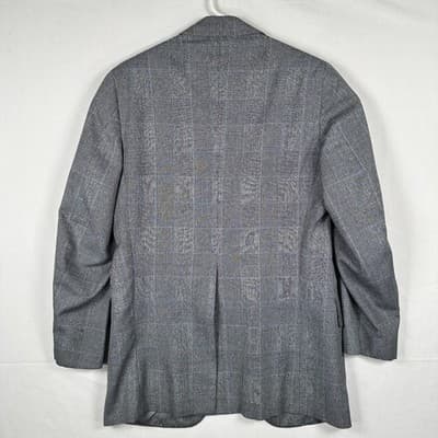 Southwick Paul Stuart Blazer Mens 40R Gray Glen Plaid Sport Coat Suit Jacket - Thumbnail 3