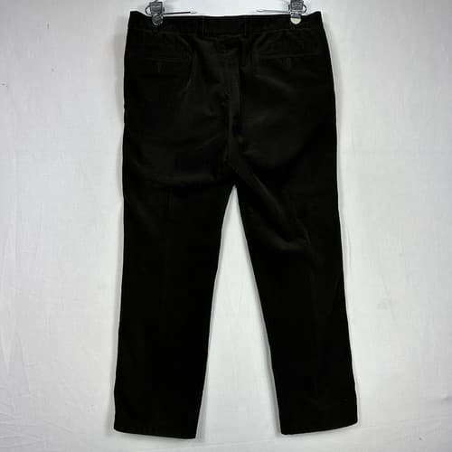 Hiltl ZE200 Corduroy Pants Mens 36 x 29 Black Ultimate Trousers Straight Leg - Thumbnail 2