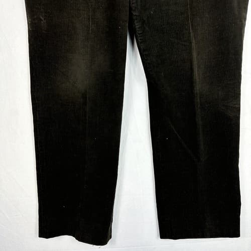Hiltl ZE200 Corduroy Pants Mens 36 x 29 Black Ultimate Trousers Straight Leg - Thumbnail 3