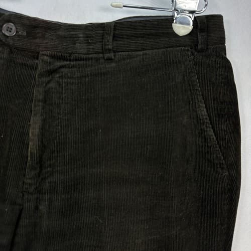 Hiltl ZE200 Corduroy Pants Mens 36 x 29 Black Ultimate Trousers Straight Leg - Thumbnail 5