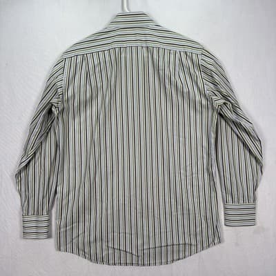 Lacoste Long Sleeve Shirt Mens 40 Medium Multicolor Striped Button Up Cotton - Thumbnail 3