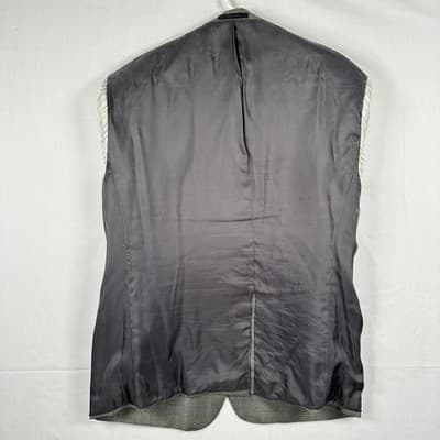 Lauren Ralph Lauren Tweed Blazer Mens 44 S Gray Herringbone Silk Wool Sport Coat - Thumbnail 11