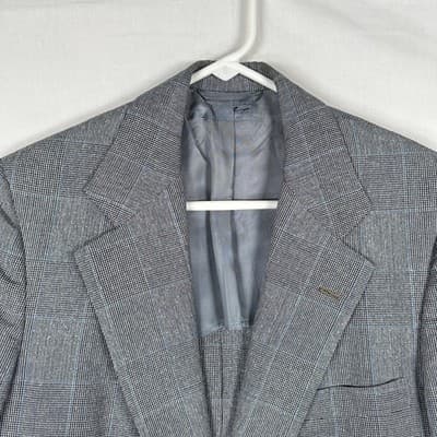 Southwick Paul Stuart Blazer Mens 40R Gray Glen Plaid Sport Coat Suit Jacket - Thumbnail 2