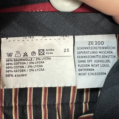 Hiltl ZE200 Corduroy Pants Mens 36 x 29 Black Ultimate Trousers Straight Leg - Thumbnail 8