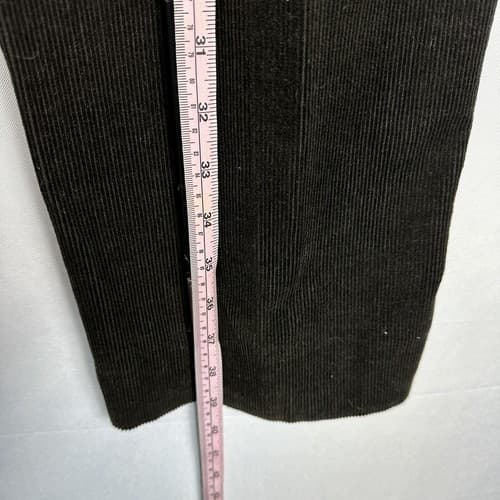 Hiltl ZE200 Corduroy Pants Mens 36 x 29 Black Ultimate Trousers Straight Leg - Thumbnail 12