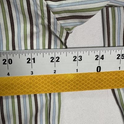 Lacoste Long Sleeve Shirt Mens 40 Medium Multicolor Striped Button Up Cotton - Thumbnail 9