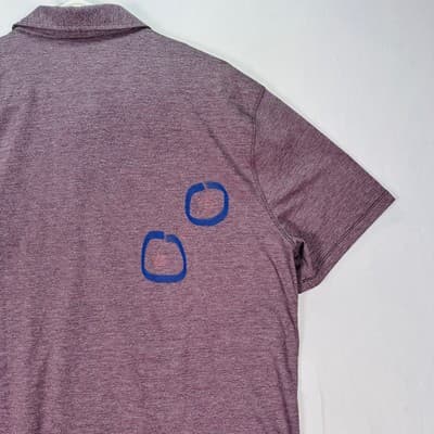 Lululemon Evolution Polo Shirt Mens XL Purple Short Sleeve Golf Lightweight EUC - Thumbnail 5