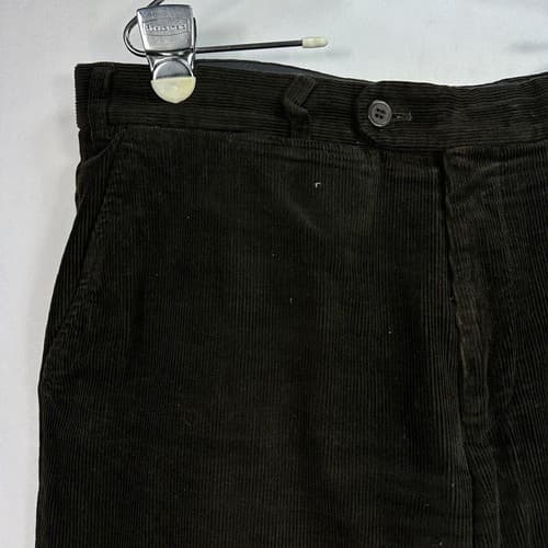 Hiltl ZE200 Corduroy Pants Mens 36 x 29 Black Ultimate Trousers Straight Leg - Thumbnail 6