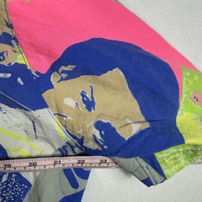 RipnDip Mens Medium Button Short Sleeve Shirt Dissidenten Print Neon Multicolor - Thumbnail 10