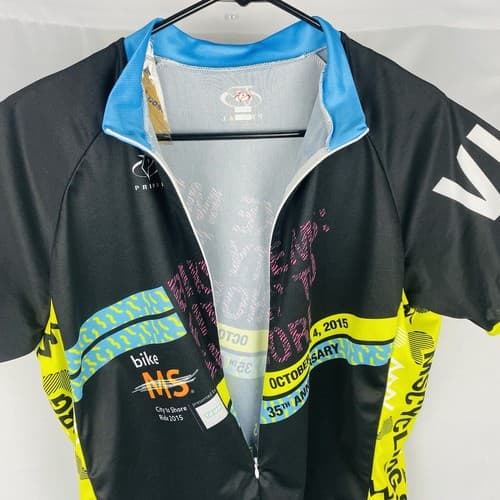 Primal 1/2 Zip Cycling Jersey Mens XL Bike The City MS 2015 Pac-Man Black - Thumbnail 9