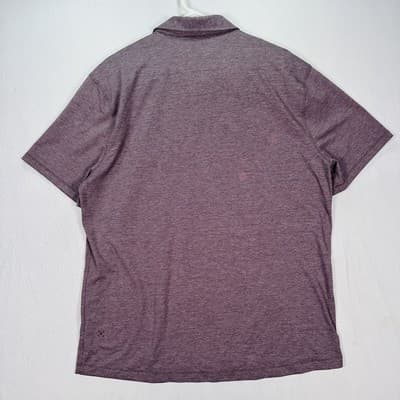 Lululemon Evolution Polo Shirt Mens XL Purple Short Sleeve Golf Lightweight EUC - Thumbnail 4