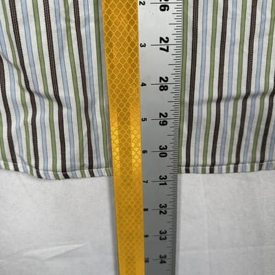 Lacoste Long Sleeve Shirt Mens 40 Medium Multicolor Striped Button Up Cotton - Thumbnail 8