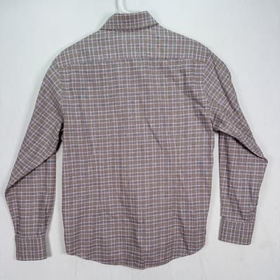 Ems Mason's Shirt Mens Medium Gray Pink Plaid Button Up Long Sleeve 100% Cotton - Thumbnail 3