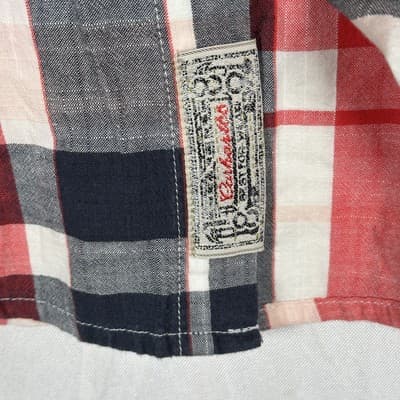 Vintage Carhartt Shirt Mens Medium Red Black Plaid Workwear Long Sleeve Button - Thumbnail 6