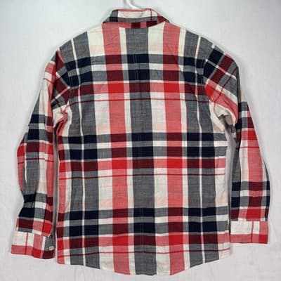 Vintage Carhartt Shirt Mens Medium Red Black Plaid Workwear Long Sleeve Button - Thumbnail 7