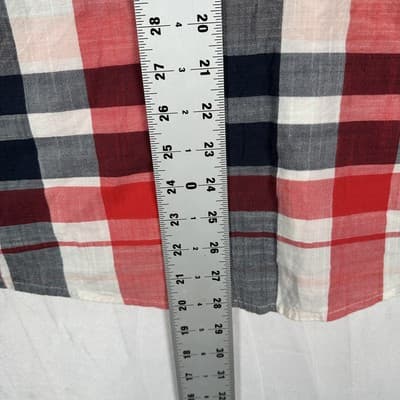 Vintage Carhartt Shirt Mens Medium Red Black Plaid Workwear Long Sleeve Button - Thumbnail 8