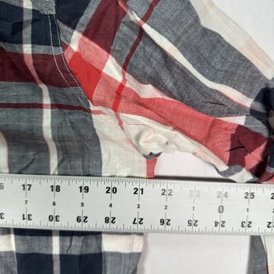Vintage Carhartt Shirt Mens Medium Red Black Plaid Workwear Long Sleeve Button - Thumbnail 10