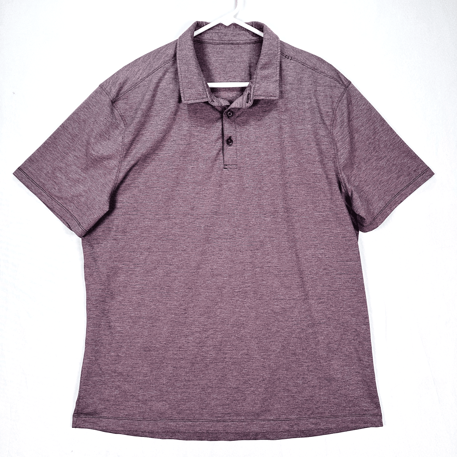 Lululemon Evolution Polo Shirt Mens XL Purple Short Sleeve Golf Lightweight EUC - Image 1