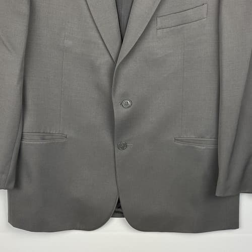 Luigi Cardini Tessuto Marzotto Mens 44 R Gray Wool Blazer Suit Jacket Made Italy - Thumbnail 8