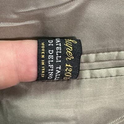 Canali Blazer Mens 46 R Beige Super 120s Wool Sport Coat Suit Jacket 3-Btn Italy - Thumbnail 10