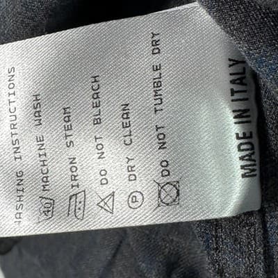 Billy Reid Shirt Mens 2XL Dark Gray Button Front Long Sleeve Slim Fit Italy - Thumbnail 6