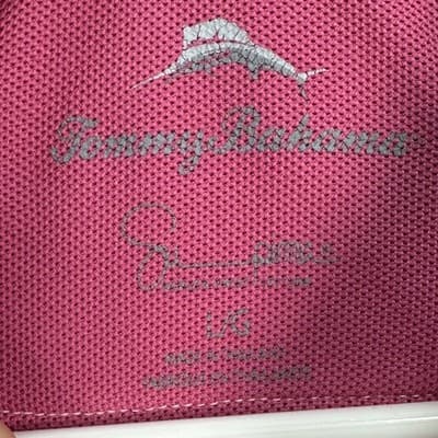 Tommy Bahama Polo Shirt Mens Large Pink Supima Cotton Blend Marlin Logo Casual - Thumbnail 5