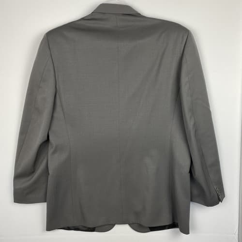 Luigi Cardini Tessuto Marzotto Mens 44 R Gray Wool Blazer Suit Jacket Made Italy - Thumbnail 3