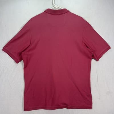 Tommy Bahama Polo Shirt Mens Large Pink Supima Cotton Blend Marlin Logo Casual - Thumbnail 3