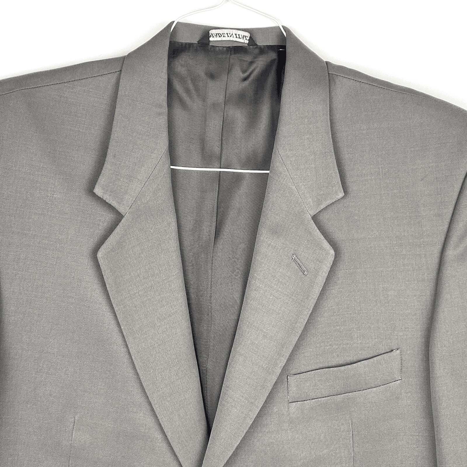 Luigi Cardini Tessuto Marzotto Mens 44 R Gray Wool Blazer Suit Jacket Made Italy - Image 1