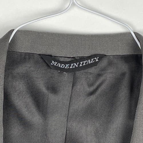 Luigi Cardini Tessuto Marzotto Mens 44 R Gray Wool Blazer Suit Jacket Made Italy - Thumbnail 10