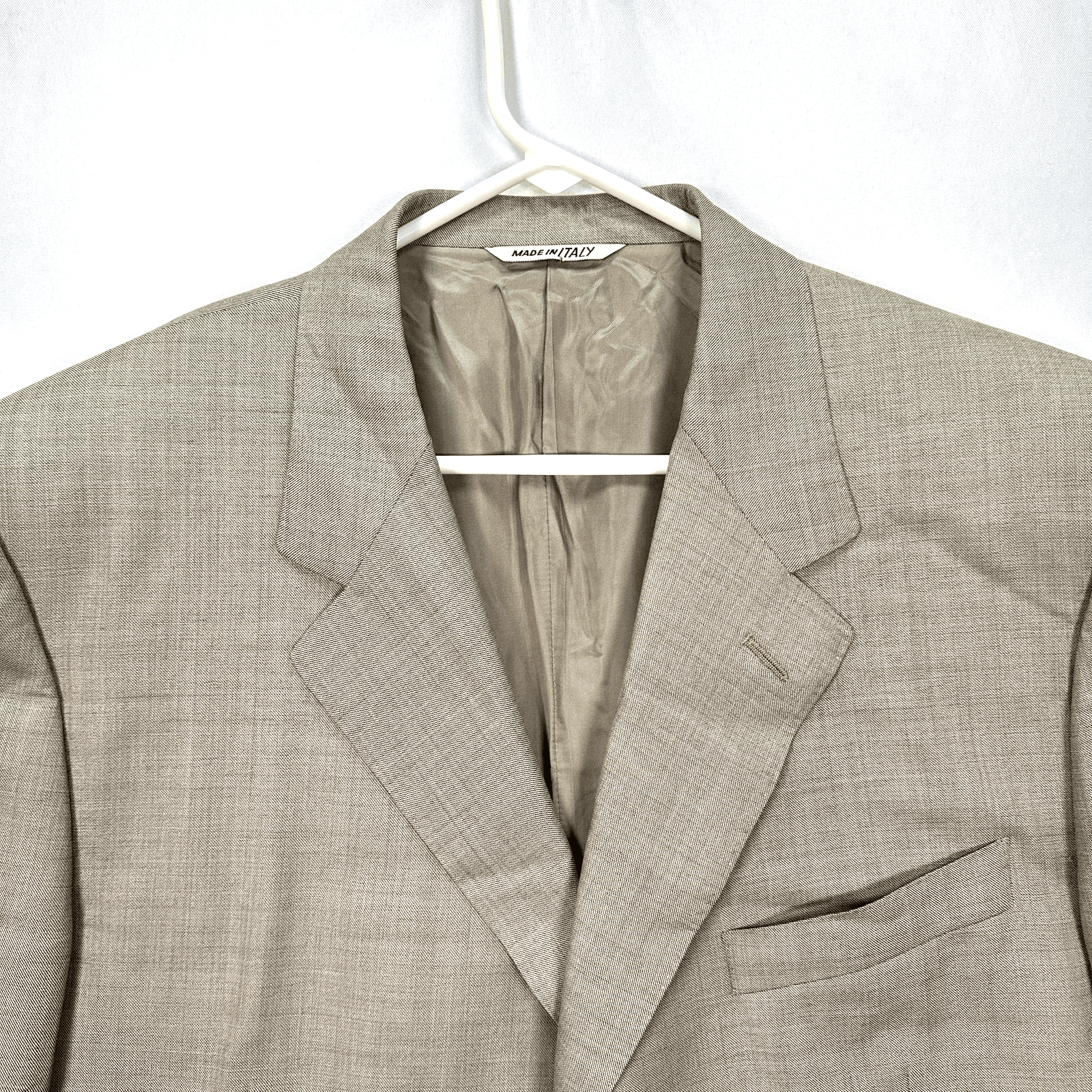 Canali Blazer Mens 46 R Beige Super 120s Wool Sport Coat Suit Jacket 3-Btn Italy - Image 1
