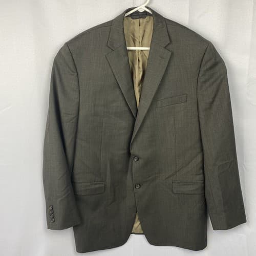 Lauren Ralph Lauren Blazer Beige Mens 44 L Wool Suit Jacket 2-Button Single Vent - Thumbnail 2