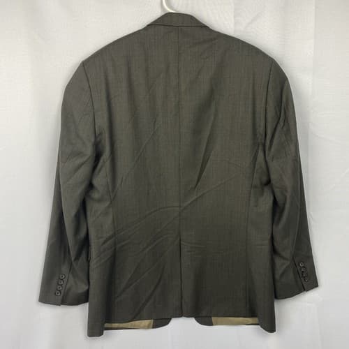 Lauren Ralph Lauren Blazer Beige Mens 44 L Wool Suit Jacket 2-Button Single Vent - Thumbnail 3