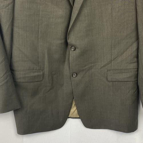 Lauren Ralph Lauren Blazer Beige Mens 44 L Wool Suit Jacket 2-Button Single Vent - Thumbnail 4