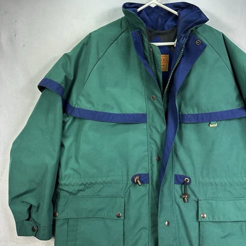 Outback Trading Company Duster Coat Mens M Gore-Tex Foggy Mountain Green Western - Thumbnail 4