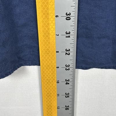 NEW Ralph Lauren Linen Shirt Mens 2XB Big Blue Short Sleeve Button Down Slim Fit - Thumbnail 8