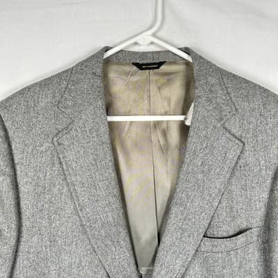 Vintage McGregor Blazer Mens 42 R Gray Sport Coat Patch Pockets Made USA - Image 1