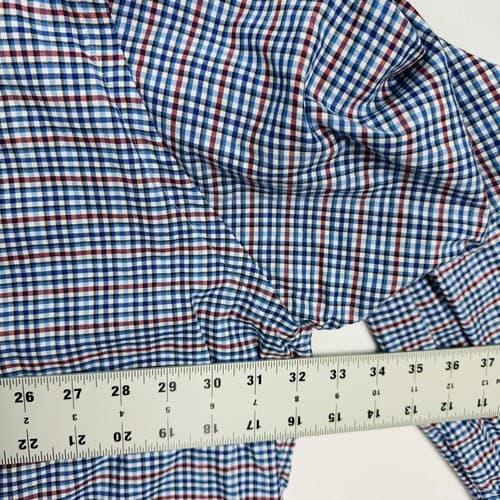 Ralph Lauren Oxford Shirt Mens 4XB Big Blue Red Check Plaid Long Sleeve Pony - Thumbnail 8