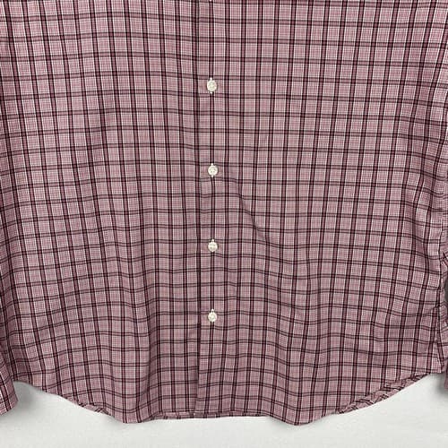 Bonobos Button Up Shirt Mens XL Slim Fit Long Sleeve Red Pink Checker Plaid - Thumbnail 4