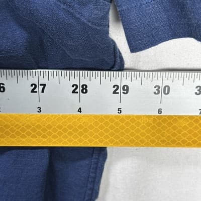 NEW Ralph Lauren Linen Shirt Mens 2XB Big Blue Short Sleeve Button Down Slim Fit - Thumbnail 9