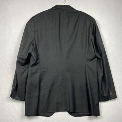 Vintage Polo Ralph Lauren Virgin Wool Sport Coat Blazer 46 L Gray 3-Button Italy - Thumbnail 3