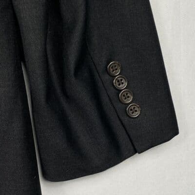 Vintage Polo Ralph Lauren Virgin Wool Sport Coat Blazer 46 L Gray 3-Button Italy - Thumbnail 8