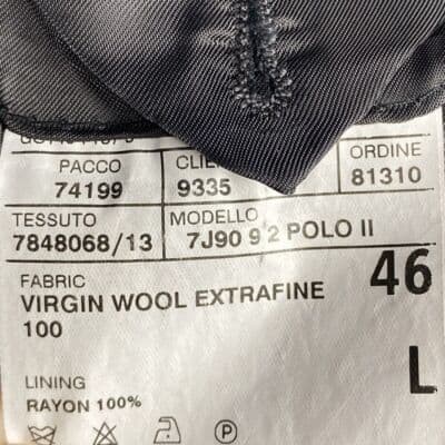 Vintage Polo Ralph Lauren Virgin Wool Sport Coat Blazer 46 L Gray 3-Button Italy - Thumbnail 10
